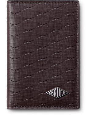 Cartier Leather Losange Card Holder - Purple