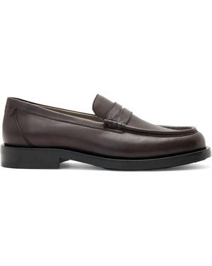 AllSaints Leather Bloom Loafers - Black