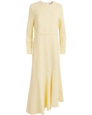 Fabiana Filippi Asymmetric Cady Midi Dress - Yellow