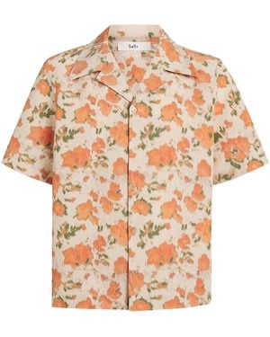 Séfr Floral Pino Short-Sleeve Shirt - White