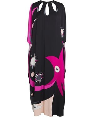 Emilio Pucci Satin Cut-Out Stella Kaftan - Pink