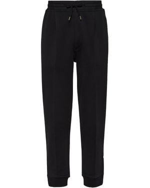 Brunello Cucinelli Cotton-Blend Pleated Sweatpants - Black