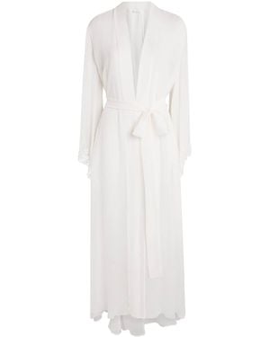 Rosamosario Silk Fatima The Bride Robe - White