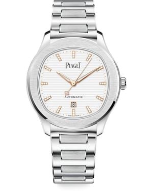 Piaget Stainless Steel And Diamond Polo Date Watch - Metallic