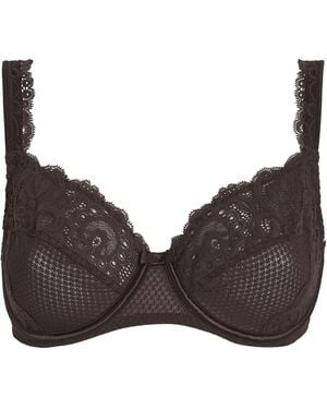 Maison Lejaby Lace Gaby Underwired Bra - Brown