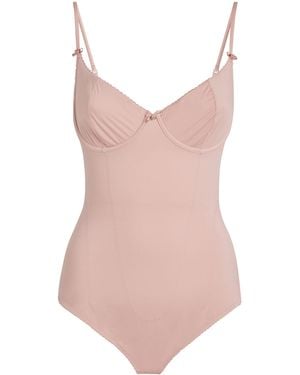 Skims Vintage Shapewear Demi Brief Bodysuit - Pink