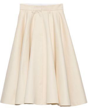 Prada Chino Midi Skirt - Natural