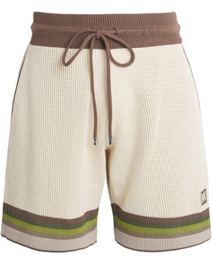 Amiri Mesh Logo Oversized Shorts - Natural