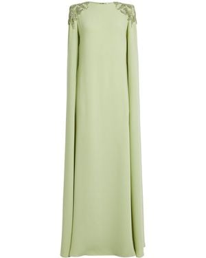Zuhair Murad Embellished Cape Gown - Green