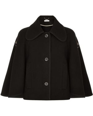 Chloé Short Cape Coat - Black