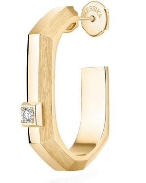 Messika Modernist Small And Diamond Single Hoop Earring - Metallic