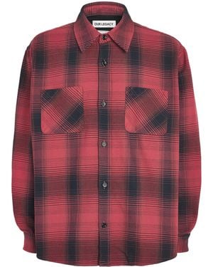 Our Legacy Cotton Check Whoppin Shirt - Red