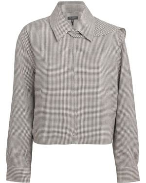 Rag & Bone Wool Plaid Krista Bomber Jacket - Grey