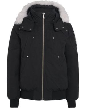 Moose Knuckles Down Original Ballistic Bomber Jacket - Black