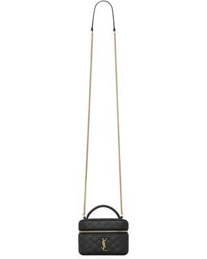 Saint Laurent Micro Gaby Top-Handle Bag - Metallic