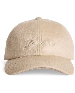 Jacquemus Virgin Wool Cachemiro Baseball Cap - Natural