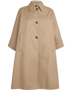Max Mara Cape Trench Coat - Natural