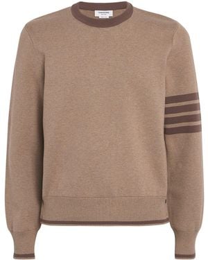 Thom Browne Cotton Milano Stitch Sweatshirt - Brown