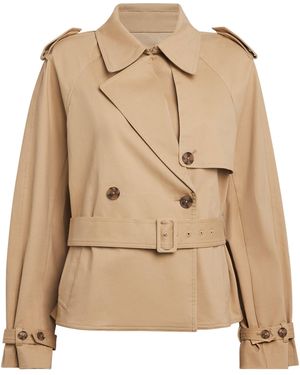 GOOD AMERICAN Cotton-Blend Trench Coat - Natural