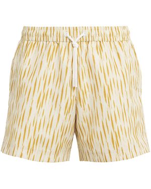 Commas Brushstroke Swim Shorts - Natural