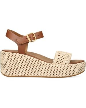 Fitflop Woven-Edge Platform Sandals 70 - Brown