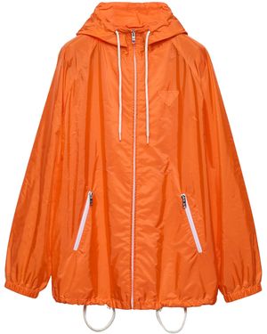 Prada Re-Nylon Hooded Jacket - Orange