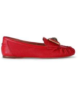 Kurt Geiger Leather Pimlico Moccasins - Red