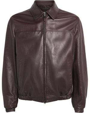 Canali Leather Jacket - Brown