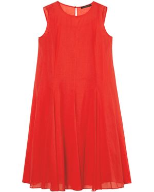 Marina Rinaldi Voile Sleeveless Midi Dress - Red