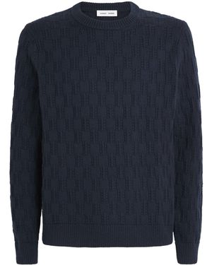Samsøe & Samsøe Organic Cotton-Wool Sabrodie Jumper - Blue