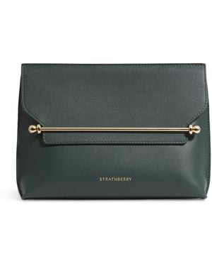 Strathberry Leather Stylist Clutch Bag - Green