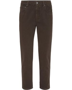 Brunello Cucinelli Monili-Detail Jeans - Brown