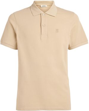 Sandro Cotton 4S Patch Polo Shirt - Natural