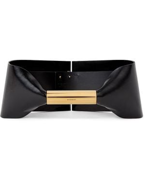 Givenchy Leather Oversized-Bow Waist Belt - Black