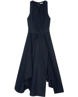 Givenchy Cotton Poplin Bow-Detail Midi Dress - Blue