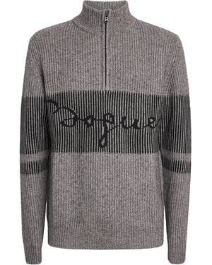 Bogner Yak Wool Quarter-Zip Loris Sweater - Gray