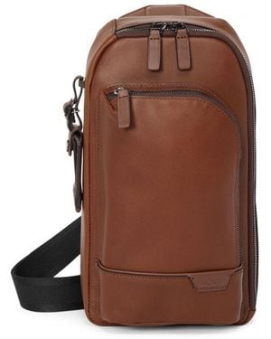 Tumi Harrison Leather Cross-Body Bag - Brown