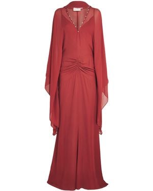 De La Vali Georgette Florencia Maxi Dress - Red