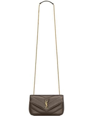 Saint Laurent Mini Loulou Shoulder Bag - White