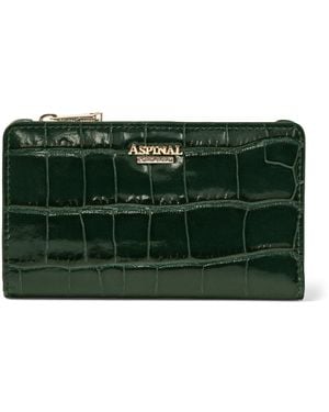Aspinal of London Small Leather Mayfair Purse - Green