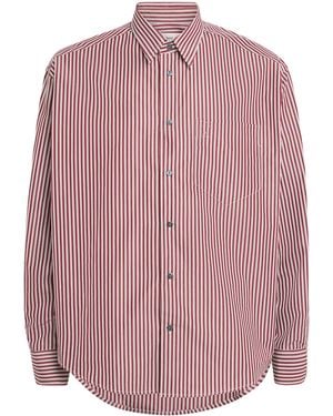 Ami Paris Stripe Ami De Coeur Shirt - Purple