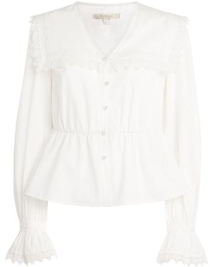 Barbour Cotton Tisbury Blouse - White