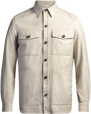 Isaia Cashmere-Blend Overshirt - Natural