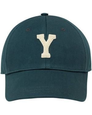 Saint Laurent Cotton Y Varsity Baseball Cap - Green