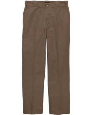 Prada Canvas Relaxed Trousers - Brown