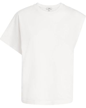 Agolde Cotton Corrine Asymmetric T-Shirt - White