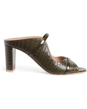 Malone Souliers Croc-Embossed Leather Norah Heeled Sandals 70 - Brown