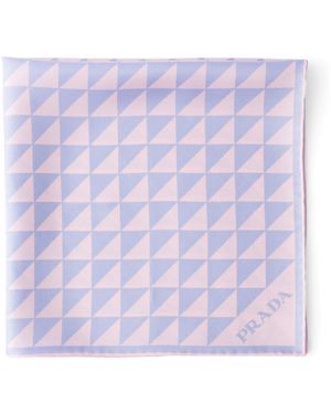 Prada Silk Triangle Scarf - Purple