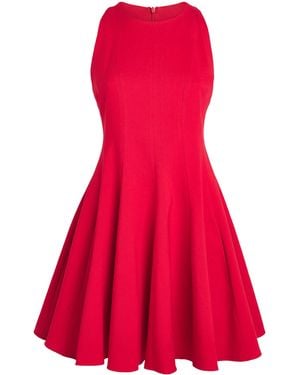 Maje Linen-Blend Mini Dress - Red