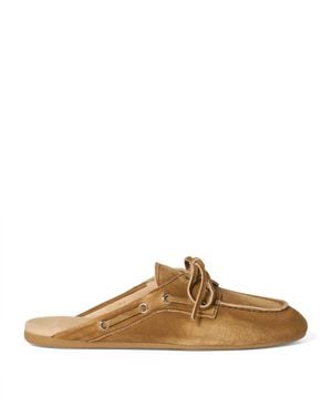 Miu Miu Faded Suede Mules - Brown
